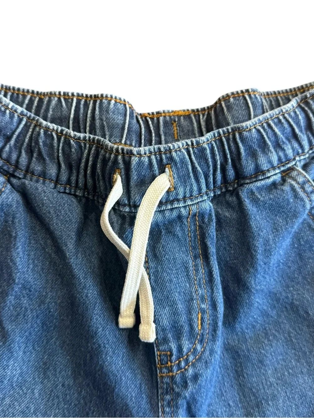 Cat & Jack Kids Size 10 Pull On Jeans Blue Denim Elastic Waist Back to School